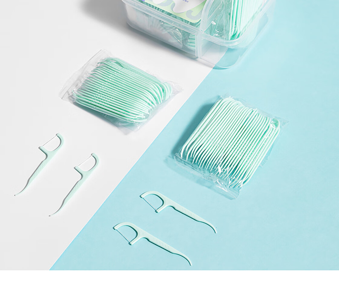 MINISO Value Family Pack Fine Smooth Dental Floss Picks for Cleaning Teeth Gaps, 180 Pieces * 2 Boxes 3