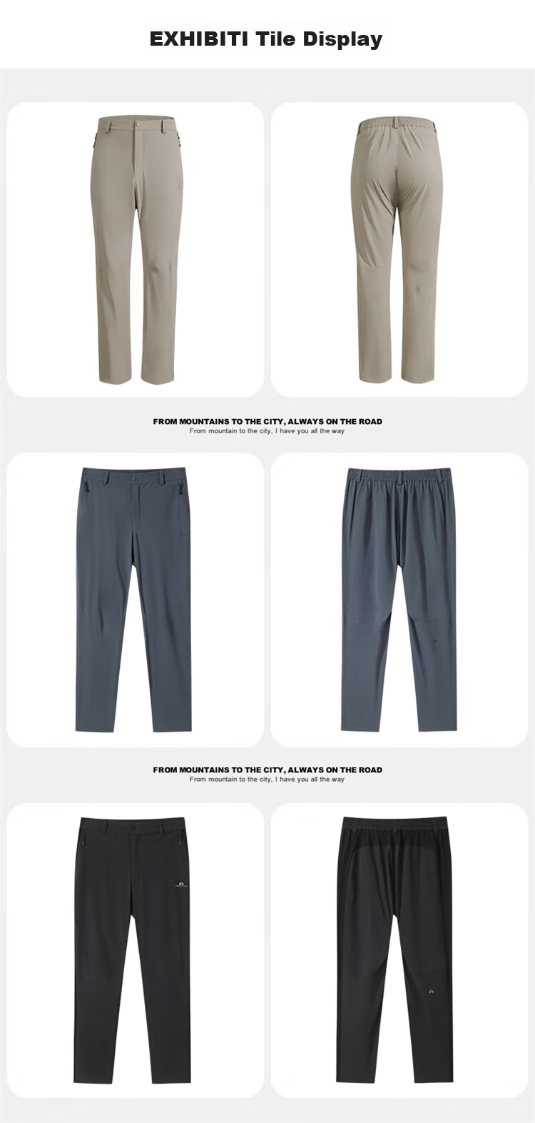 Pioneer Camp Windproof Outdoor Pants for Women, Summer Lightweight Sports Hiking Climbing Trousers, Breathable Water-Repellent Casual Straight-Leg Long Pants 17
