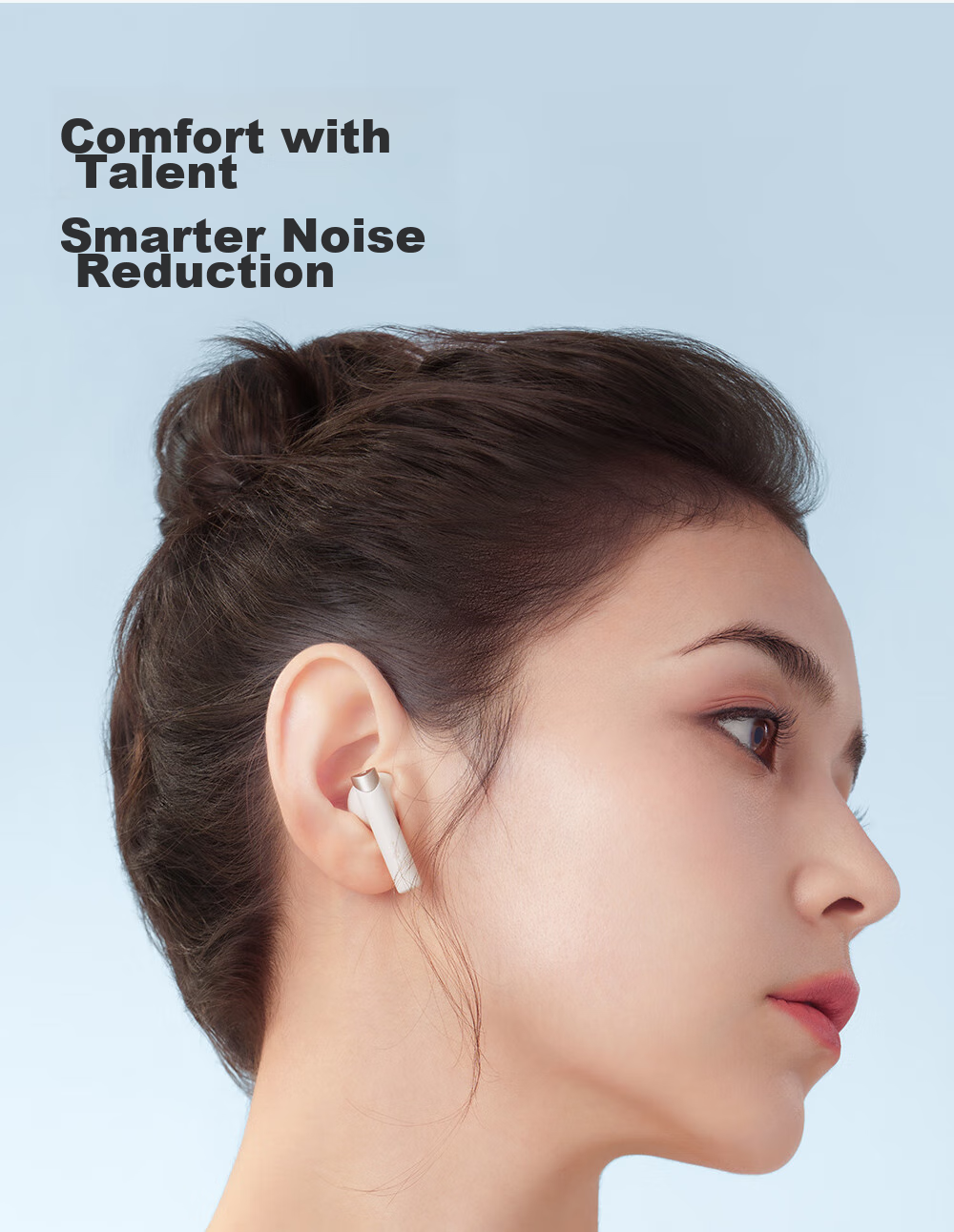 Manbuzhehuazai Magic ANC True Wireless Bluetooth Earphones, Semi-In Active Noise Cancellation, 30-Hour Battery Life, Dual Device Connection, Compatible with Apple, Huawei, Xiaomi, Bean Gree 6