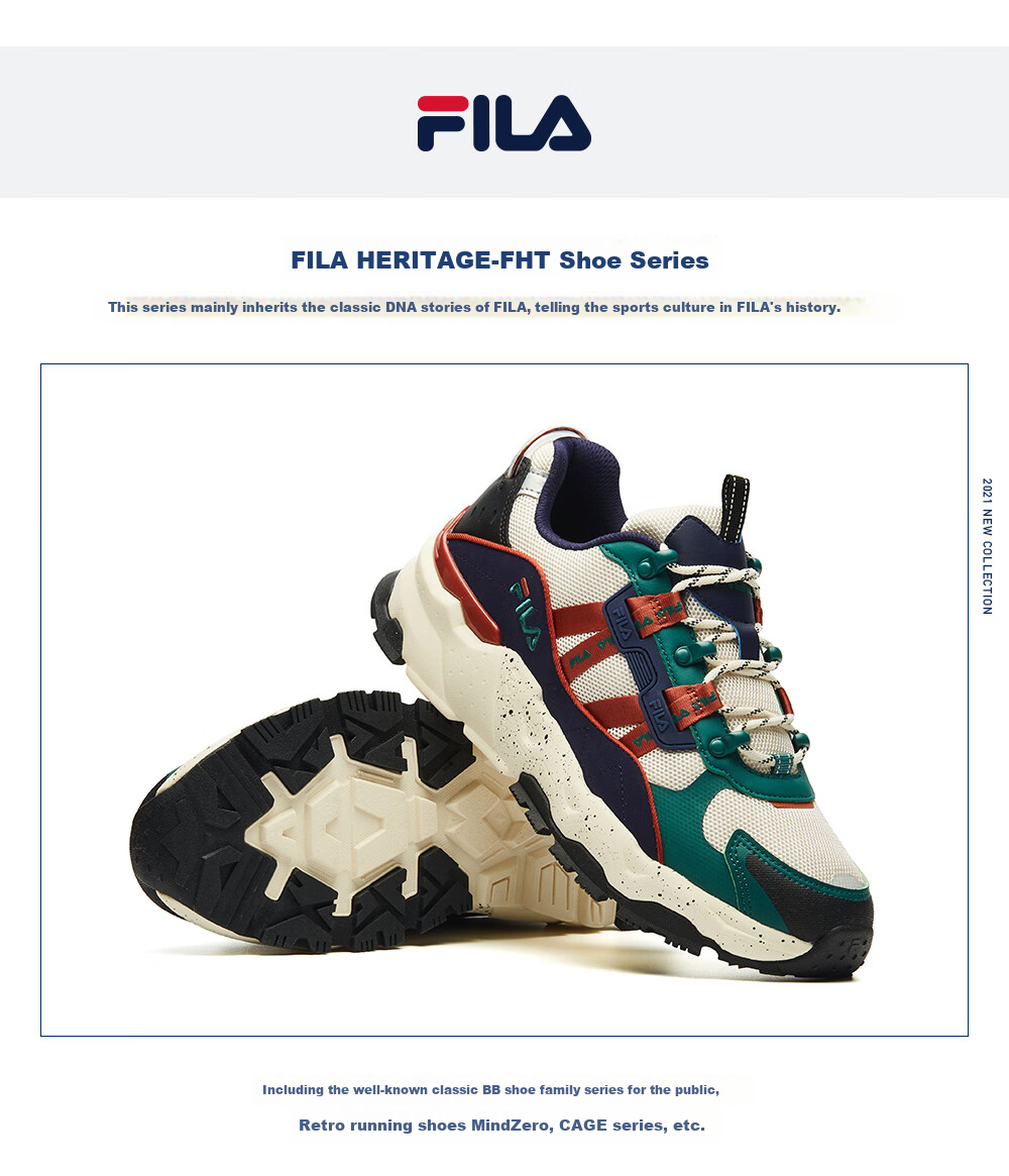 FILA Official Men's Spring Summer Casual Fashion Sports Dad Sneakers 2