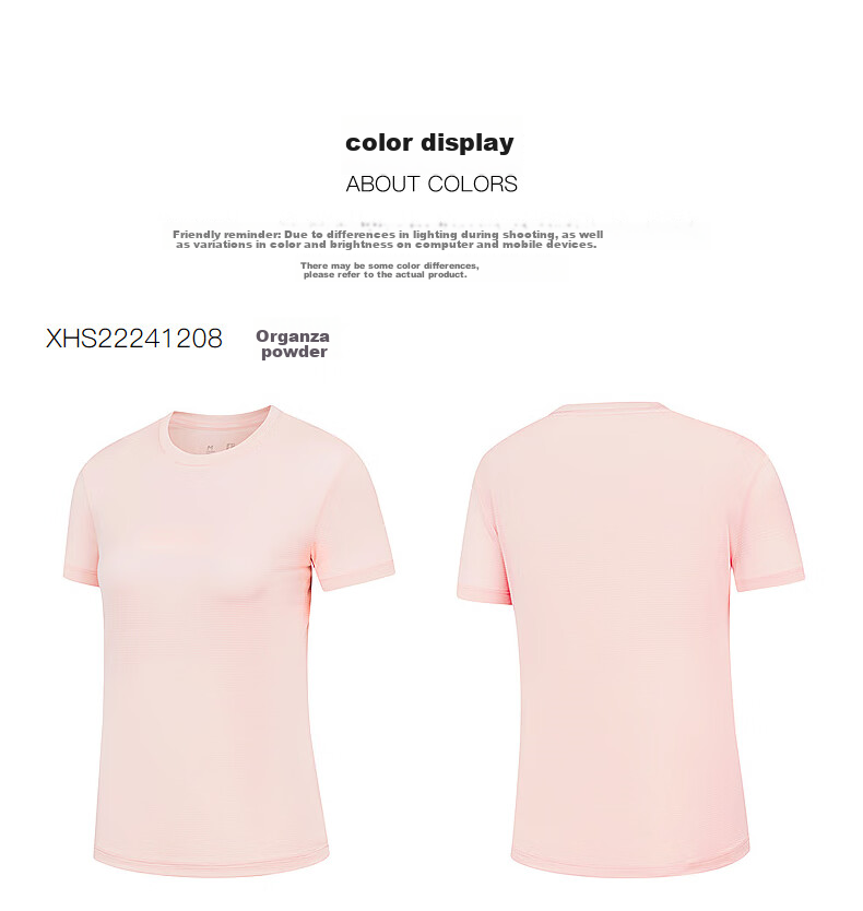 QIAODAN Women's Short-Sleeve T-Shirt, Summer Breathable Quick-Dry Round Neck Sports Running Tee Top for Wome 32