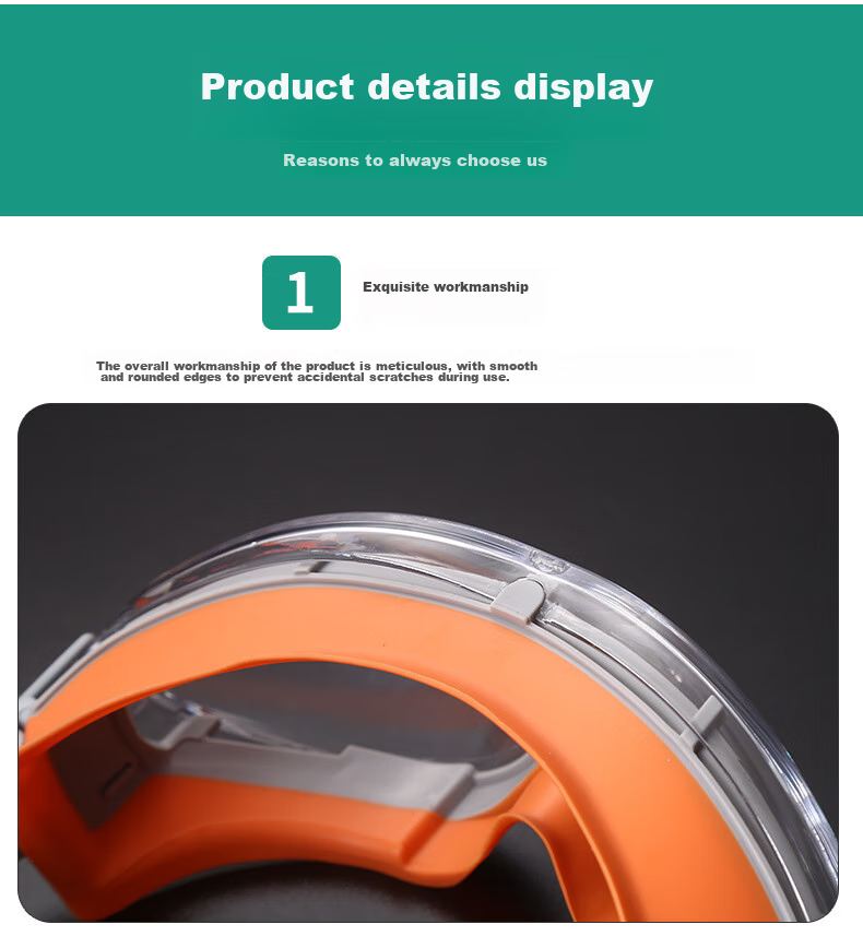 BAIGE Goggles, Pollen And Willow Catkin Protection, Fully Enclosed, Dust-Proof, Sand-Proof, Industrial Cutting Splash Protection, Anti-Fog Glasses, Orange 8