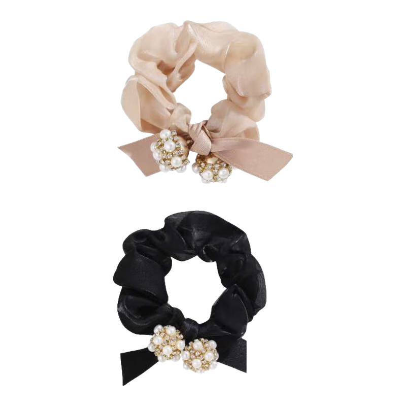 CHIMERA 2-Piece Hair Ties, Flower-Shaped Hair Bands, Bun Holders, Ponytail Holders, Hair Accessories, Elastic Bands for Women, Mid-Autumn Festival Gift