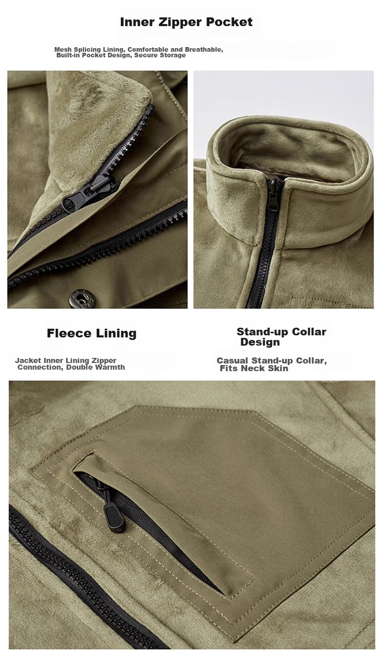 JEEP SPIRIT Men's Three-In Jacket, Autumn And Winter Casual Loose-Fitting Hooded Workwear Coat for Me 27