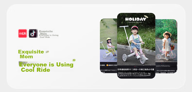 COOGHI Children's Tricycle K3 Pedal Bike for Ages 1-4, Stroller Toy, Foldable Pushchair, 5-In Birthday Gift 3