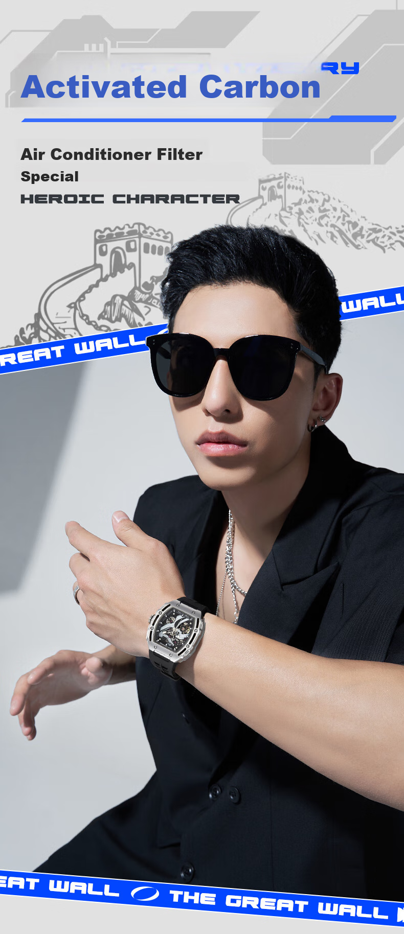 MARK FAIRWHALE Great Wall Watch, Men's Automatic Mechanical Watch, Top Ten Famous Watches, Sports Wristwatch, National Watch, Birthday Gift for Boyfriend, 6870 2