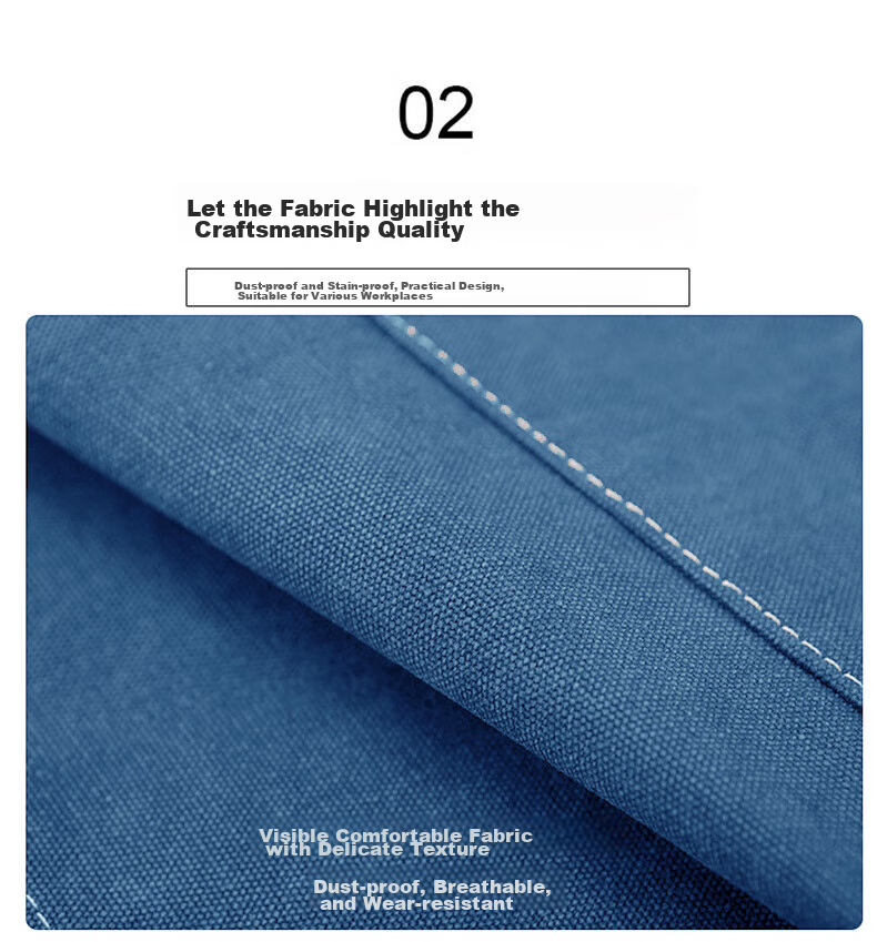 Canjiangjun Fashion Home Apron, Stain-Resistant And Oil-Proof Canvas, Thickened And Wear-Resistant, for Restaurant, Hairdresser, Bubble Tea Shop Work Uniform, Blue 5