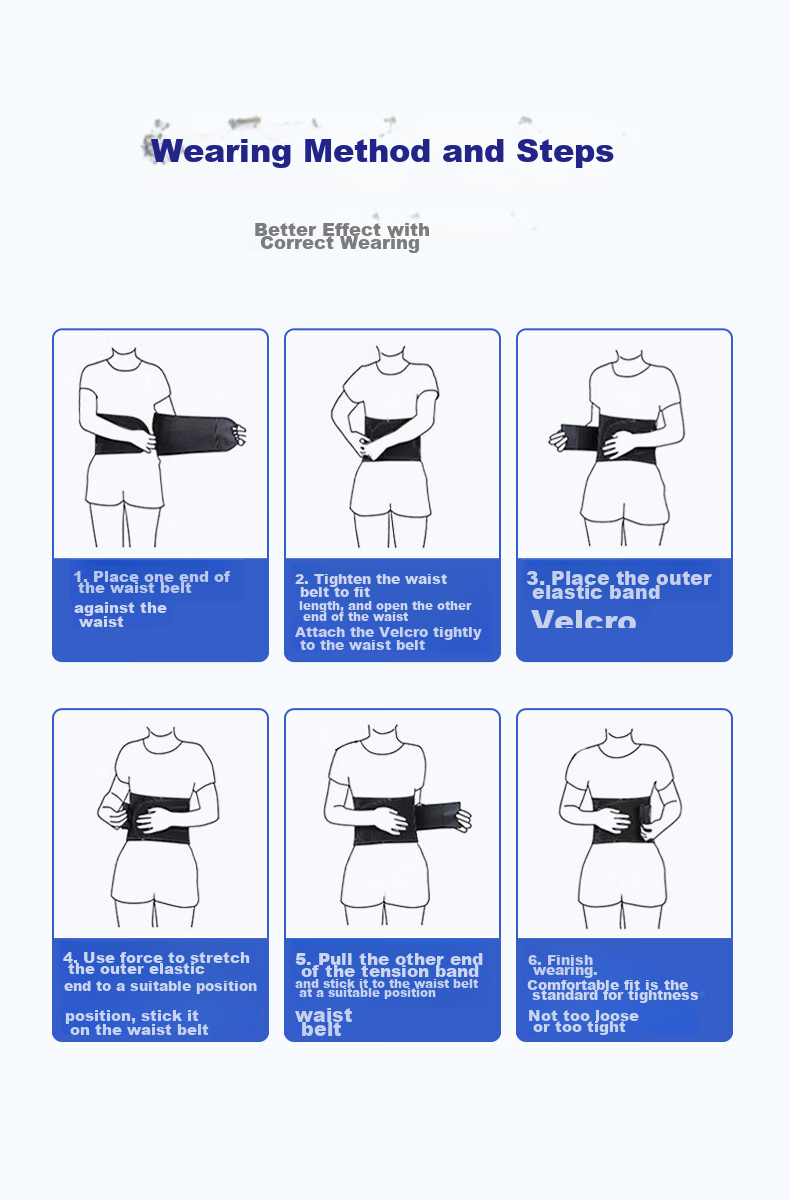 Lizi Waist Support Belt for Herniated Disc, Lumbar Muscle Strain, Back Brace, Warm Steel Plate Fixation, Long-Sitting Breathable XL 5