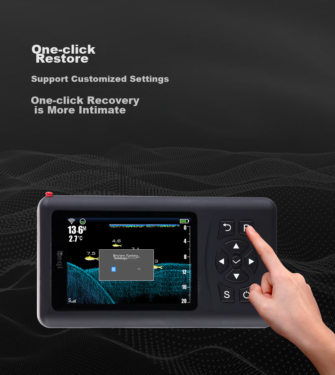 Leqi Wireless Sonar Fish Finder, Ultrasonic Detection, Large Color Screen, Fishing Device, Fishing Tackle Supplies 8