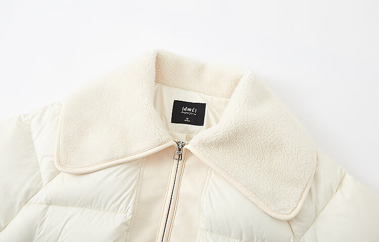 Dme [Yuxue Jingling] Winter 400T Spring Yarn Faux Sherpa Collar 90% Duck Down Short down Jacket for Wome 3