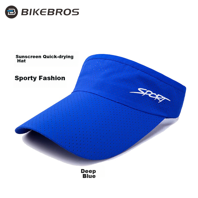 BIKEBROS Sun Hat, UV Protection Cap, Spring And Summer Outdoor Cycling Versatile Visor, Quick-Drying Breathable Sunhat for Women And Men, Navy Blue