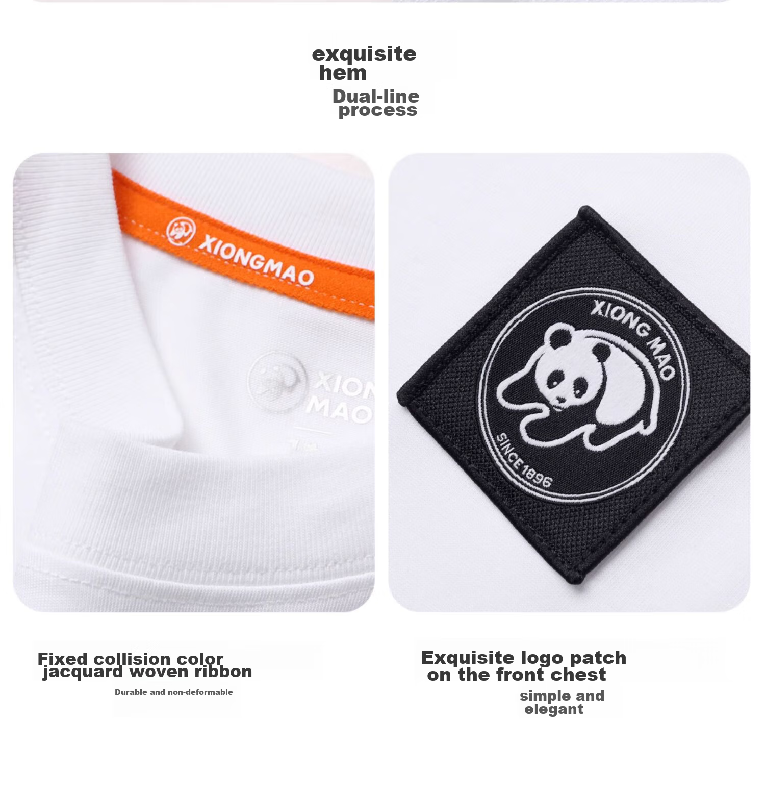 CAMEL Outdoor Unisex Casual Short-Sleeve T-Shirt, Round Neck, Cool And Breathable Top [Panda Collaboration], A34BA6K170 32