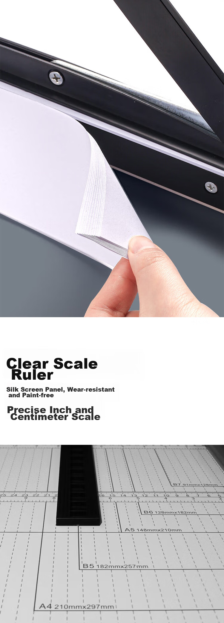 Doton DC-8123 A4 Manual Multifunctional Small Paper Trimmer Steel Cutter 15-Sheet Photo Cover Business Card Copier Paper Cutter 4