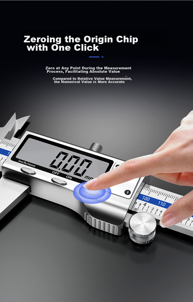 RuiNeng Digital Vernier Caliper High Precision 0.01mm Aerospace Grade IP54 Waterproof Dustproof Glass Grating Chip 9