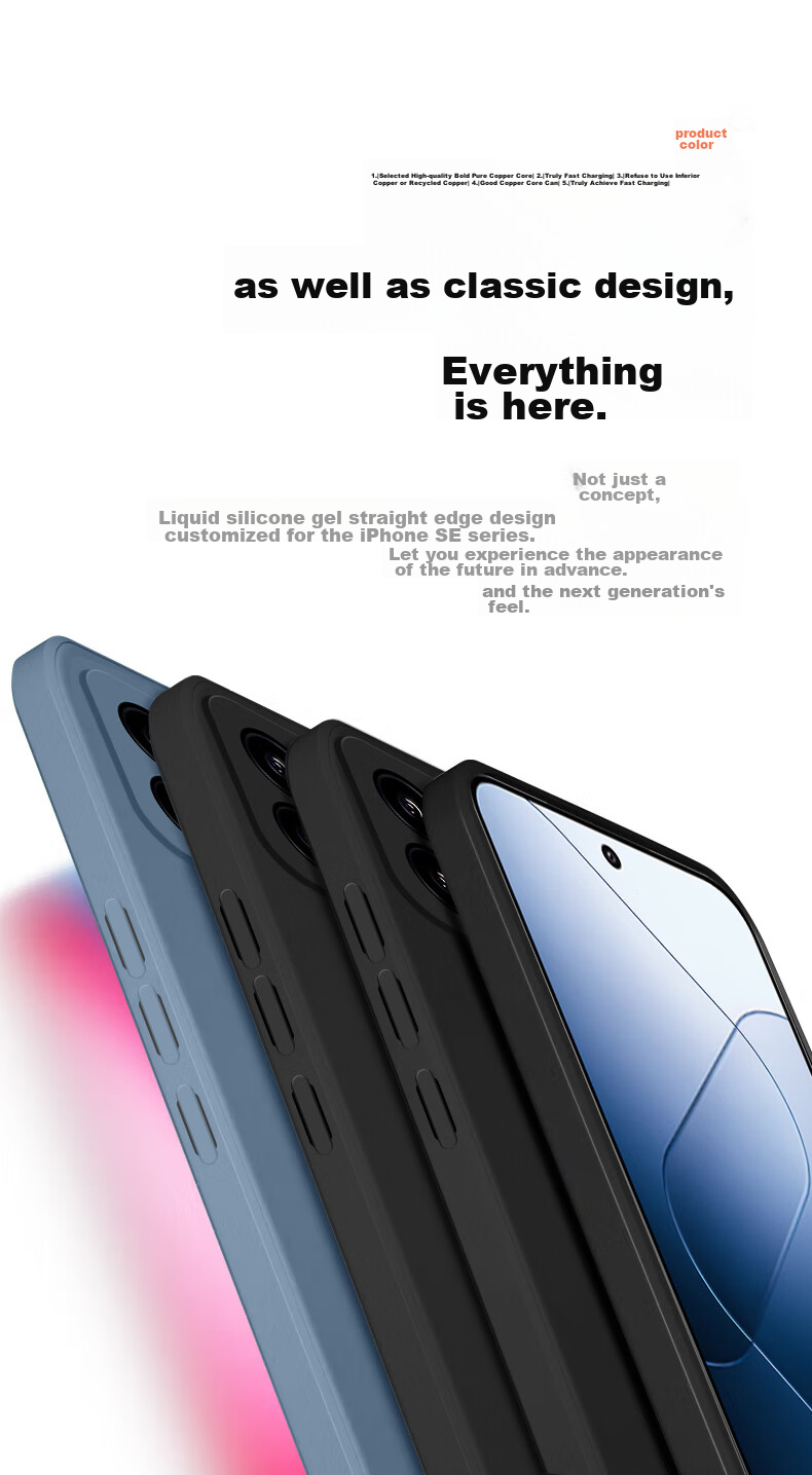 KEKLLE Phone Case for Xiaomi 14, Xiaomi 14 Protective Cover, Cloud-Feel Silicone Lens Full Protection Shockproof Ultra-Thin Soft Case for Men And Women, 14 [Elegant Black] Upgraded Cloud-Feel Silicone 3