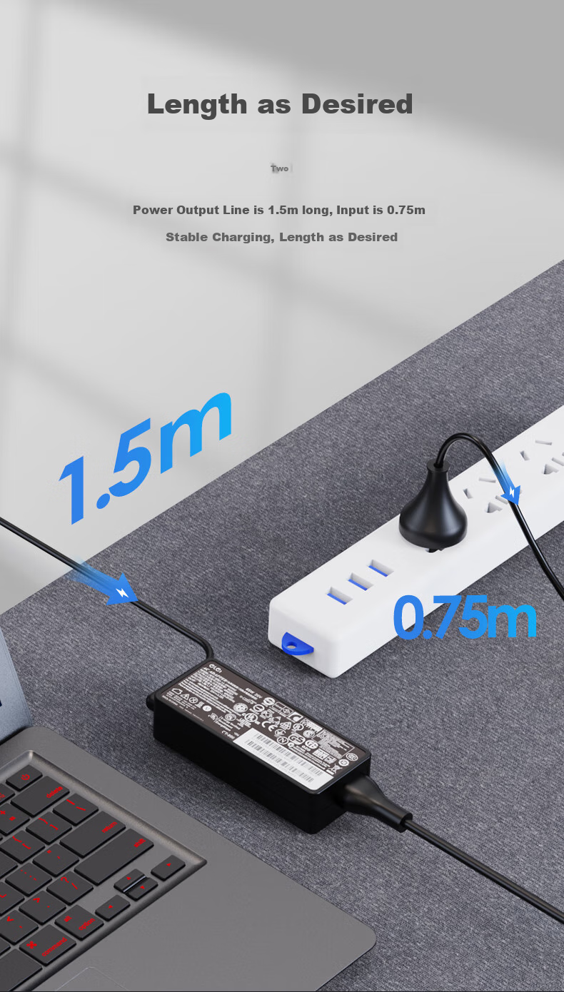 Elei Laptop Charger, Compatible with Lenovo Thinkpad T430S/X201/X220/X230/R61/X60/X61T Computers, Adapter, 20V 3.25A 65W Power Cord, Round Plug 6