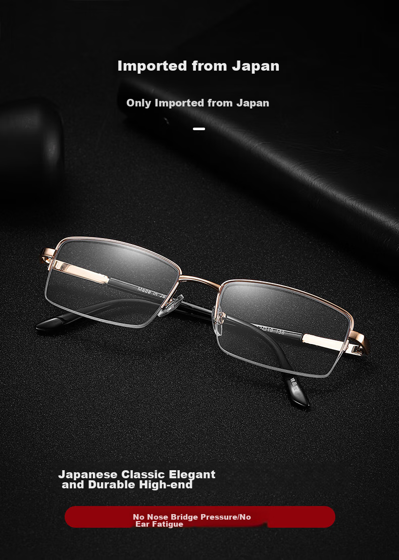 Jingpintang Reading Glasses, High-Definition Coated Semi-Rimless Metal Presbyopic Glasses for Men And Women, Sold by JD Flagship Store, Authentic Product, 100 Degrees 2