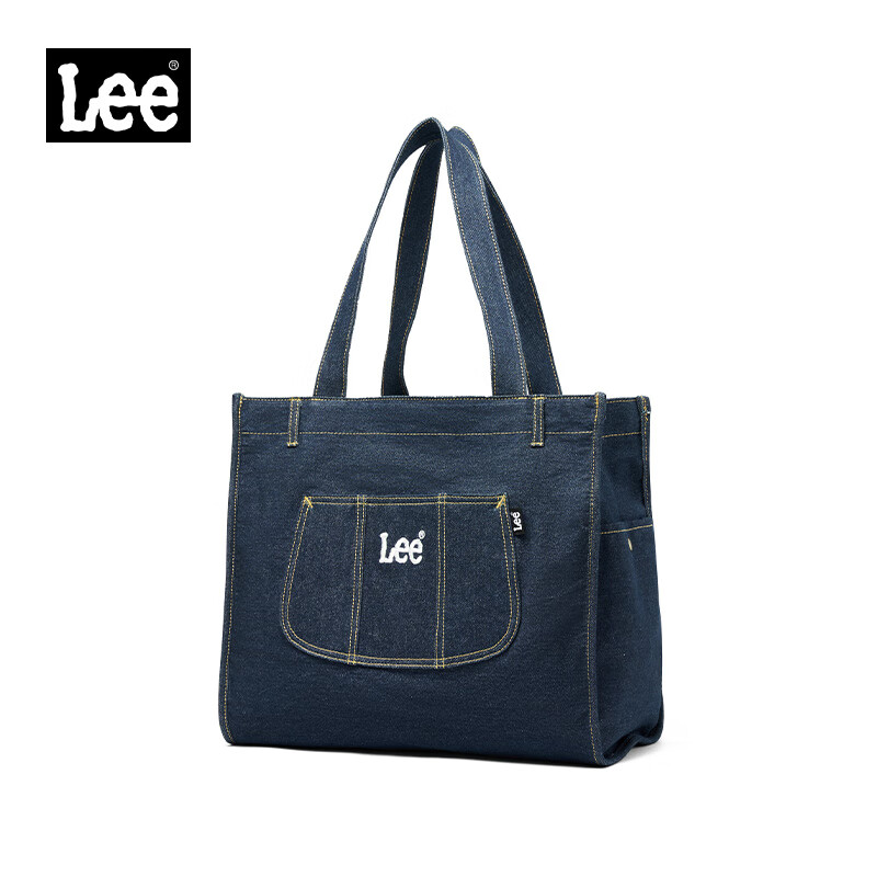 Lee High-Quality Tote Bag, New Versatile Commuter Large-Capacity Handbag for Women, Simple And Fashionable Shoulder Bag, Navy Blue