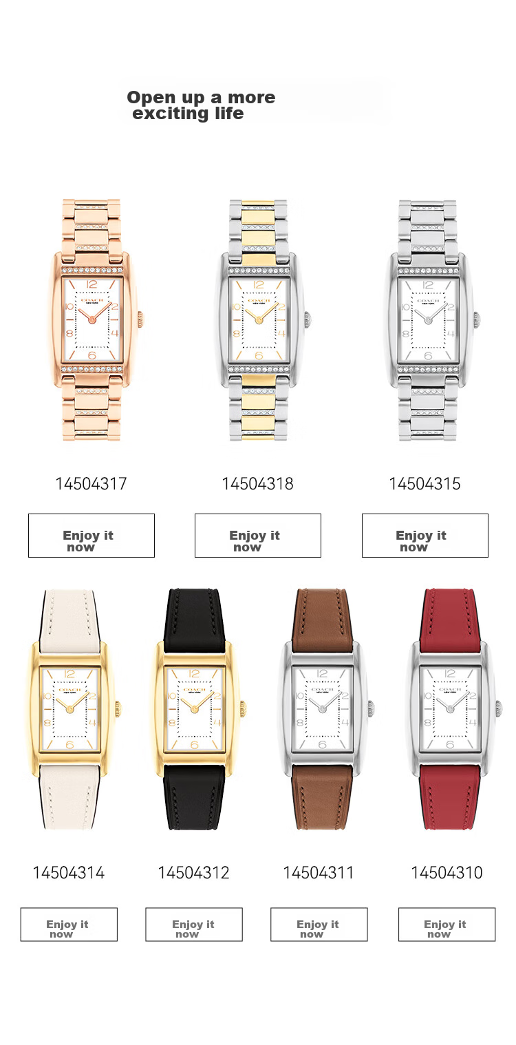 COACH REESE Series Steel Band Quartz Women's Watch 14504312 Gift 3