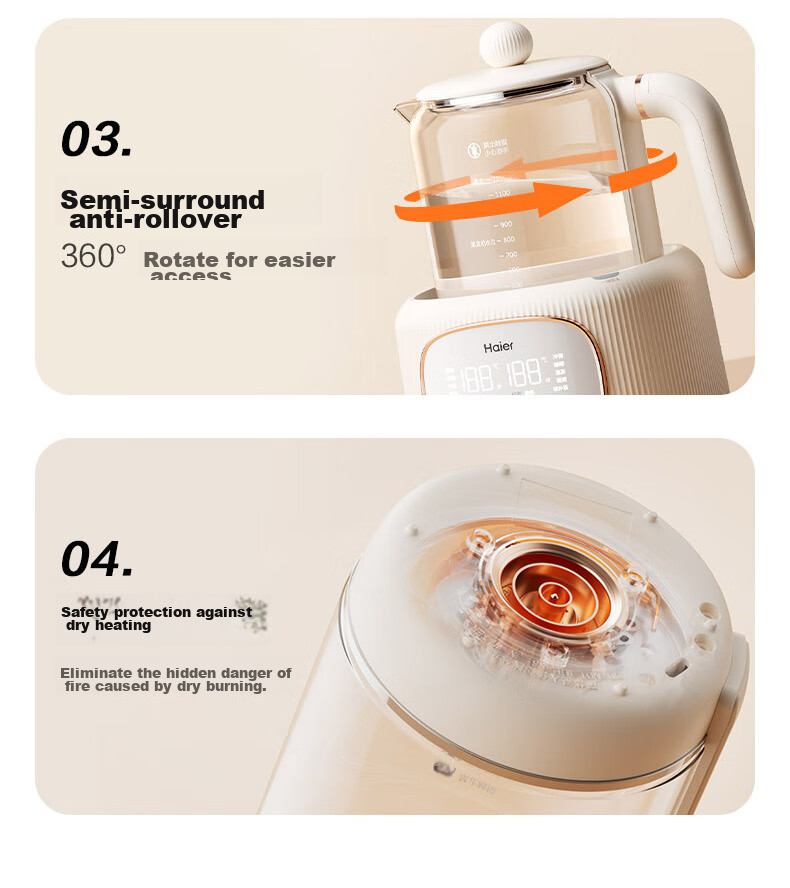 Haier Constant Temperature Kettle, Baby Formula Maker, Milk Warmer, Bottle Warmer, Milk Powder Mixer, Insulated Electric Kettle, Health Pot 27