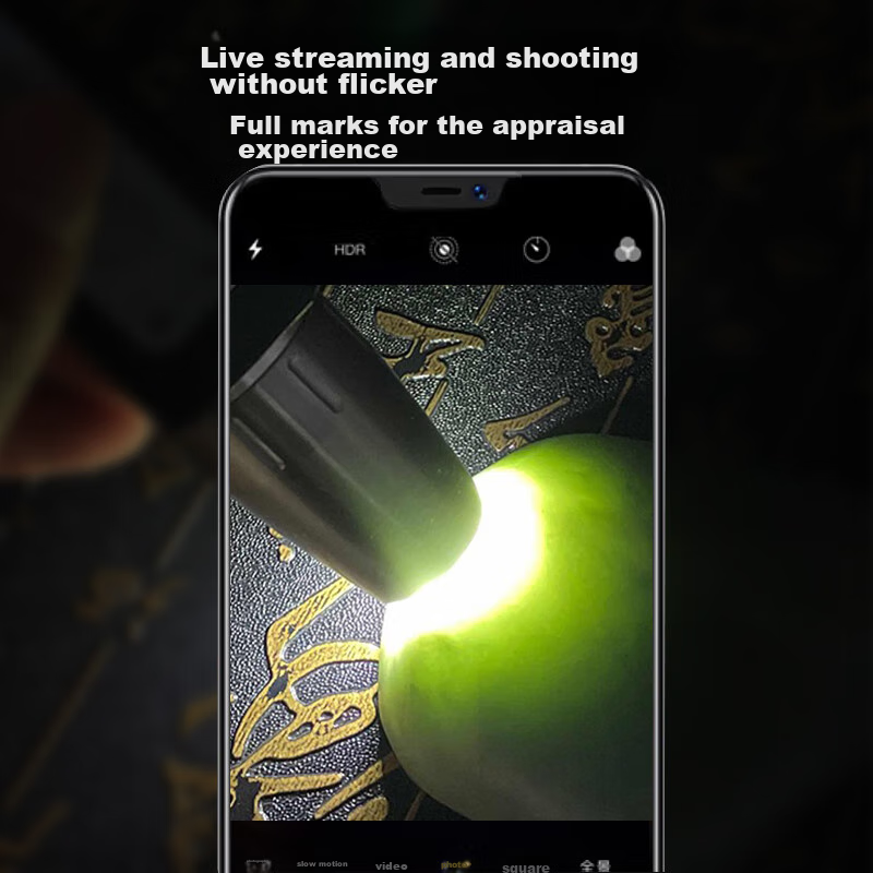 Фонарик MOTIE Jade Flashlight для аутентификации нефрита, мощный УФ-свет для просмотра изделий из нефрита и ювелирных изделий, профессиональный детектор для антиквариата, S72 с четырьмя источниками света 365