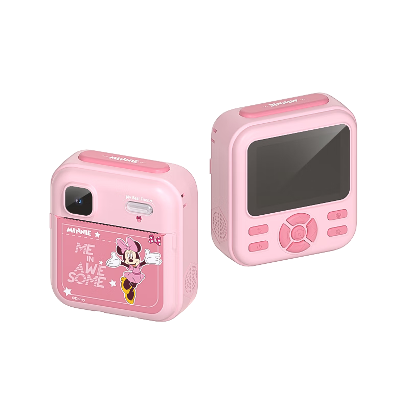 Disney Children's Camera, Instant Photo for Students, Travel-Specific Photography, Doodle Function, Colorful Video Recording, Boys And Girls Birthday New Year Gift Box, Teacher's Day Gift Toy, PC02 Minnie