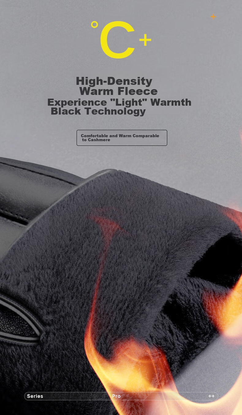 RED DRAGONFLY Genuine Leather Gloves for Men, Winter Riding Warm Motorcycle Driving Fleece-Lined Thickened Touchscreen Compatible Windproof Sheepskin Gloves 9