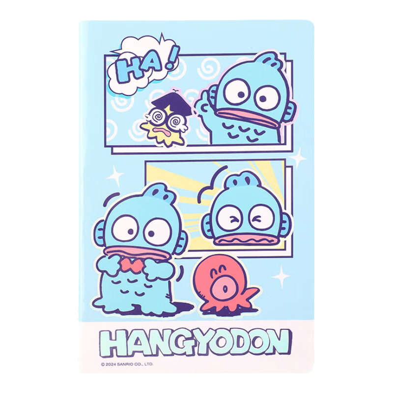 GuangBo X Sanrio Clownfish Series A5 40-Sheet Stitch-Bound Notebook Green KT81316