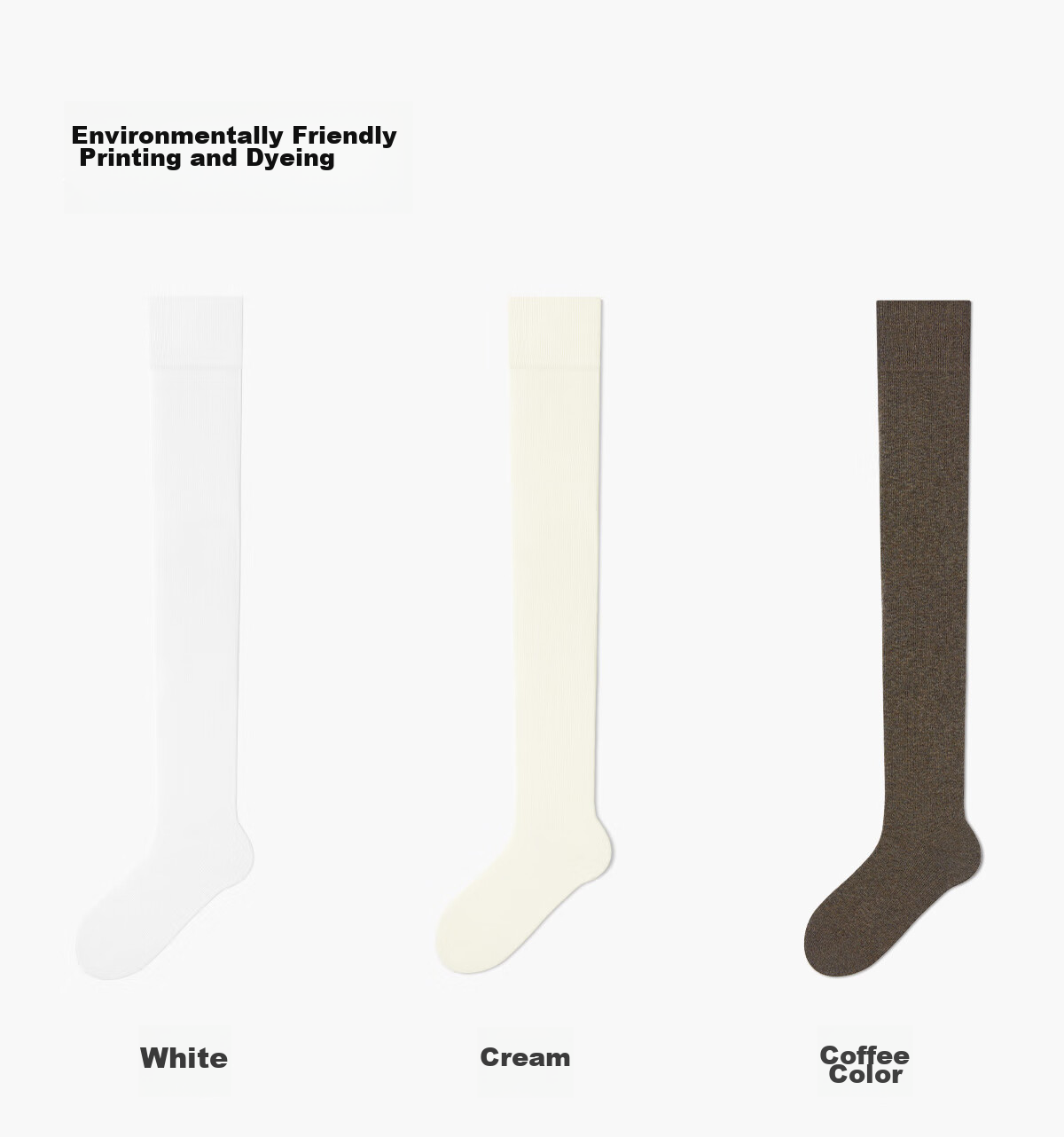 Mianzhuwu Knee-High Stockings for Women, Anti-Slip Thigh Slimming High Tube Socks for Autumn And Winter, 1 Pair 33