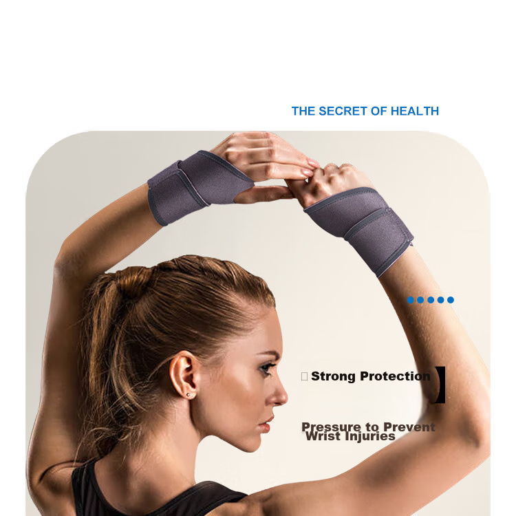 GINGPAI SPORT Compression Wrist Support Brace for Sprains in Women, Tennis Elbow Band, Sports Volleyball Badminton Wrist Guard, Pain Relief Warm Bandage for Strains And Sprains, Orange, One Pair 1