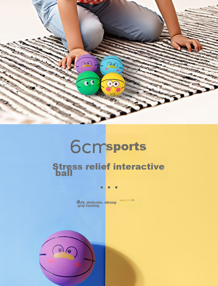 TaTanice Elastic Ball Toy, Outdoor Rubber Bouncy Ball, Hand-Grabbing Pat Ball, Mini Basketball, Leather Ball, Children's Birthday Gift 4