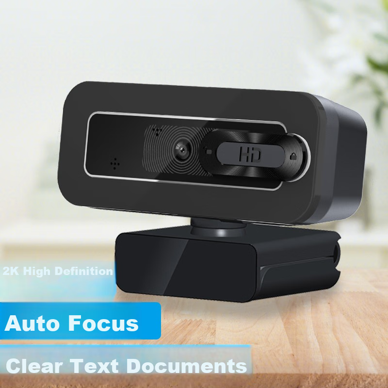 GESOBYTE C510 2K HD Live Streaming Webcam for Video Calls, Conferences, Online Teaching, Home Use, Exams, Research, Laptop And Desktop Computer with Built-In Microphone And USB Plug-And Desig