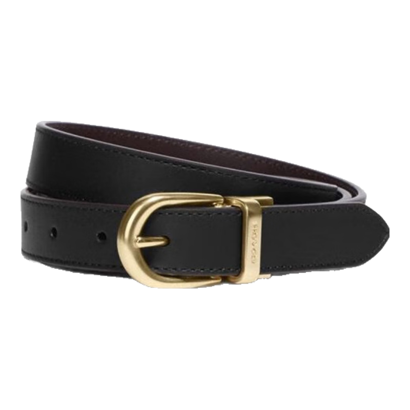 COACH [Brand Direct Supply], Women's Single-Button 25MM Belt, Black CF269, Gift for Girlfriend