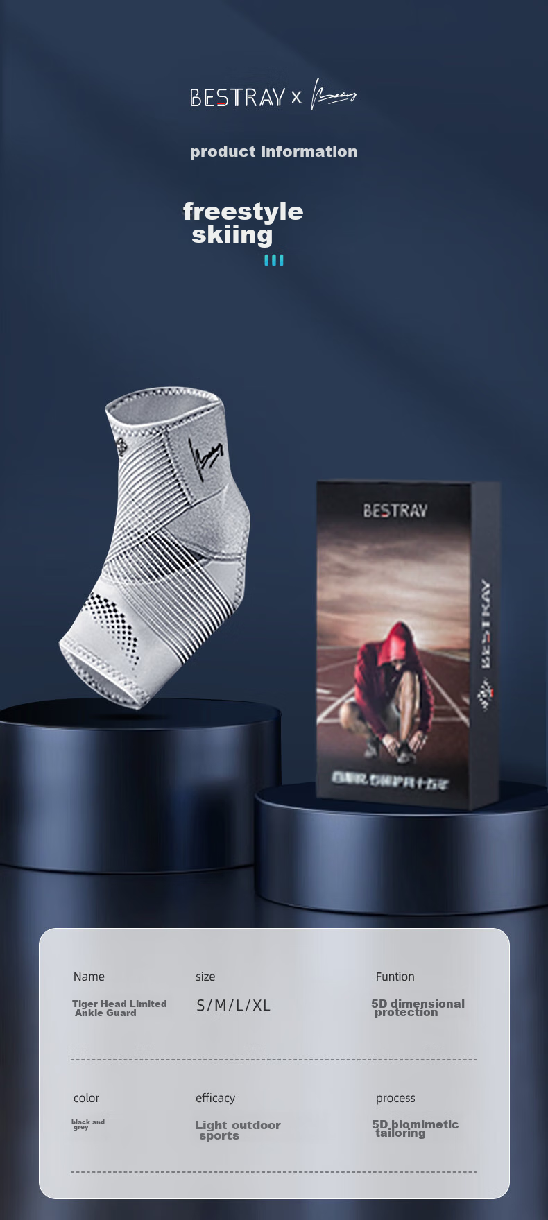 Bestray Ultra-Thin Ankle Brace for Sprains, Post-Injury Sports Basketball Wrist Support, Lightweight Ankle Protection Sleeve 12