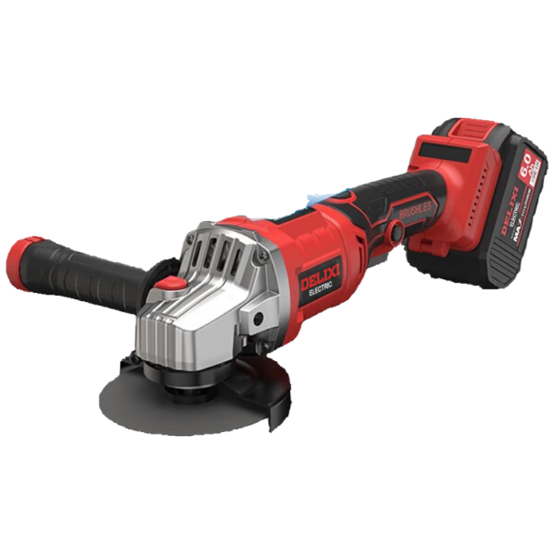 DELIXI ELECTRIC Brushless Lithium Battery Digital Display Angle Grinder Cordless Cutting Polishing Grinding Machine DLX-GD1361