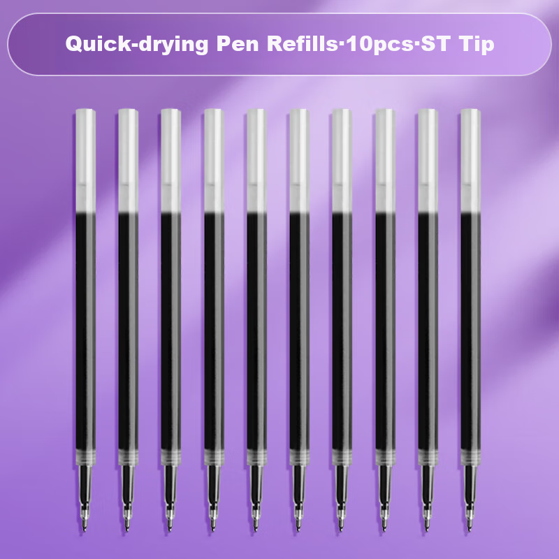 LOPET Retractable Gel Pen Refill, 0.5mm, Black, ST Pen Refill, Quick-Drying, Universal for Gel Pens, LT-8025