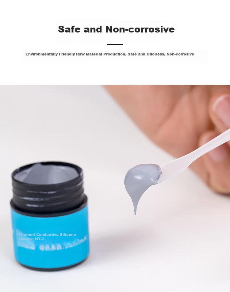 NVV NT-4 Thermal Silicone Grease, CPU Cooling Paste, Heat Conductor for Mobile Phone Chips, Desktop And Laptop Graphics Card Cooling, Thermal Conductivity 4.0W/20g Large Capacity 5