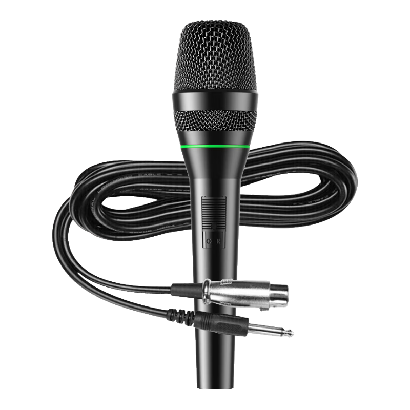 SAST OK-20 Dynamic Microphone, All-Metal Karaoke for Home KTV Singing, DVD Karaoke Computer Singing, 6.35 Interface, 5-Meter Cable Wired Microphone, 5-Meter Cable Length, Black
