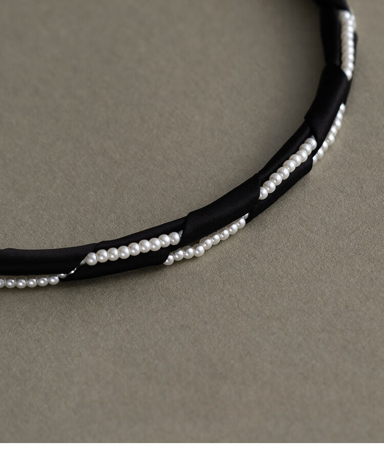 Xiangwan Hair Headband, Vintage Elegant Pearl Headband for Women, High-End Feel, Versatile Thin Headband for Going Out, Elegant Hair Accessory 10