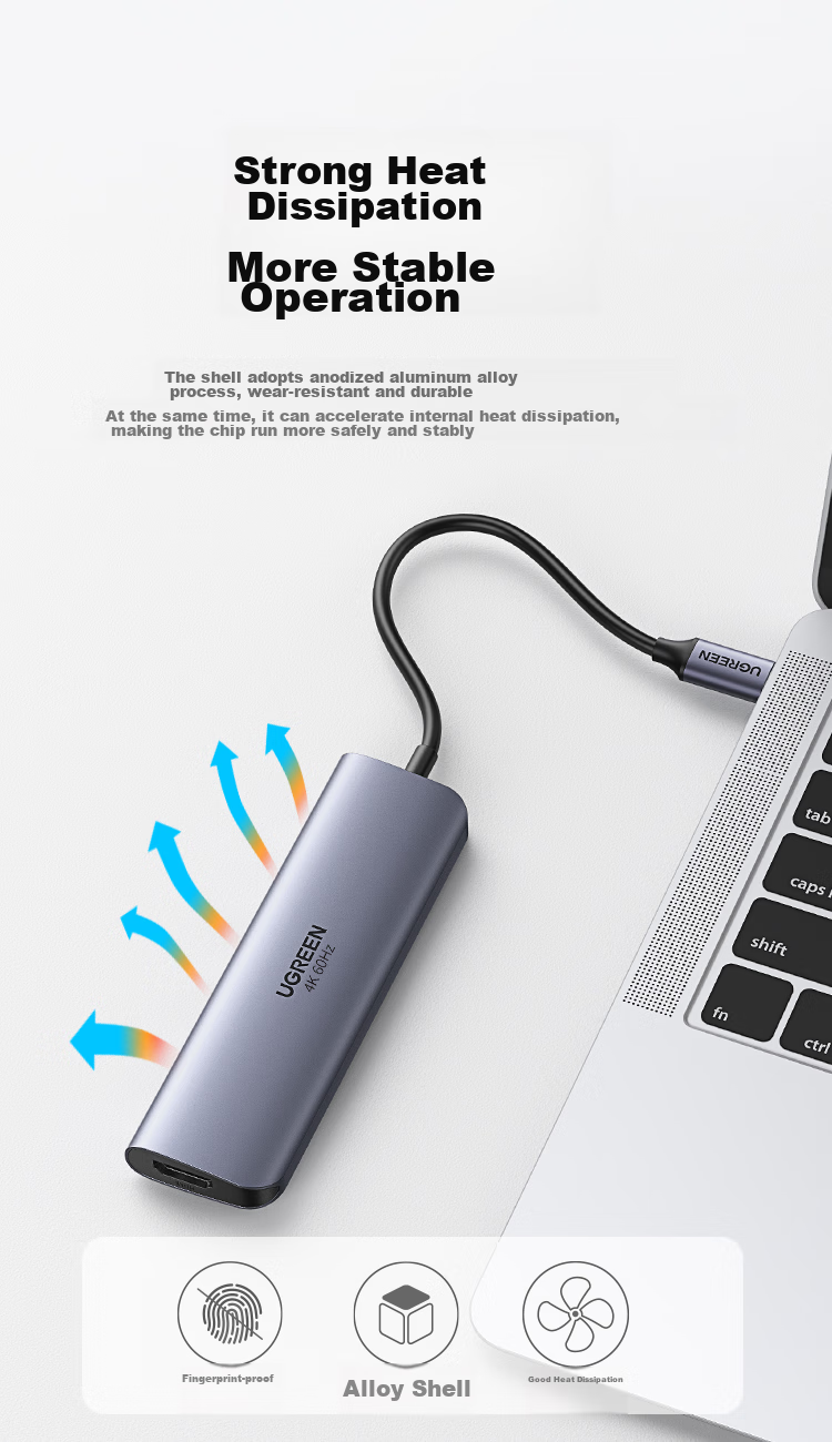 UGREEN Type-C Expansion Dock, 4K 60Hz Hub, USB Multi-Port Adapter, HDMI 2.0 Female Converter, Compatible with Apple Laptops, Mac Computers, IPad Pro, And Smartphones 21
