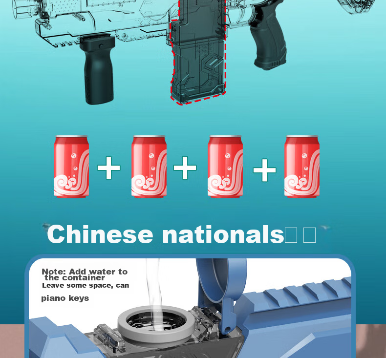 SODEEP Water Gun Toy for Boys And Girls, Pull-Type Water Blaster, Squirt Gun, Spray And Suction, Water Fight Toy, Birthday Gift for Ages 3-6 15