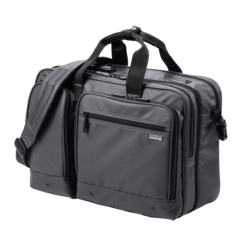SANWA 15.6-Inch Large Capacity Laptop Bag, Handheld Water-Resistant Backpack, Multifunctional Shoulder Crossbody Bag, 28L