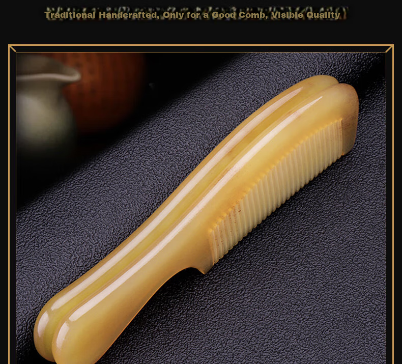 JEPPE Natural Ox Horn Comb, Detangling Comb, Hair Brush, Anti-Static Styling Comb, Gentle on Hair, Birthday Gift for Girlfriend 11