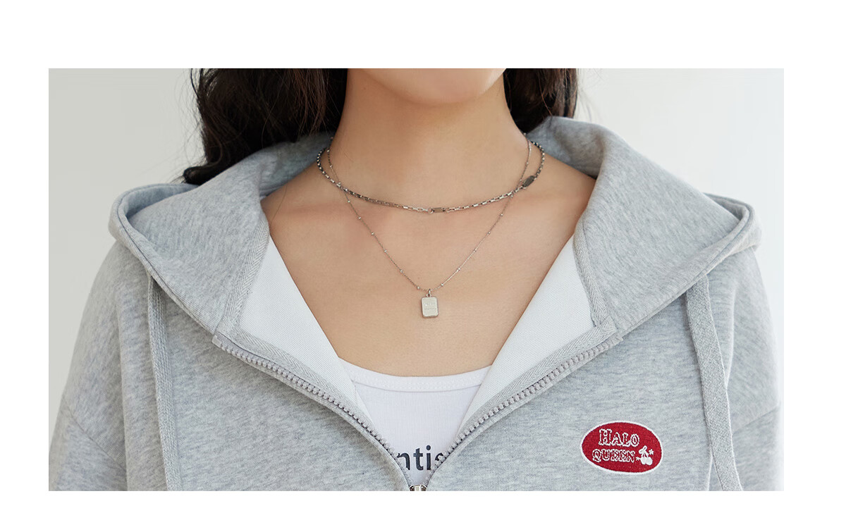 Halo Queen Hoodie Jacket for Women, Spring And Autumn, with Hood And Zipper Pockets, Loose-Fitting Fashion Casual Outerwear, New Product H143W1010 11