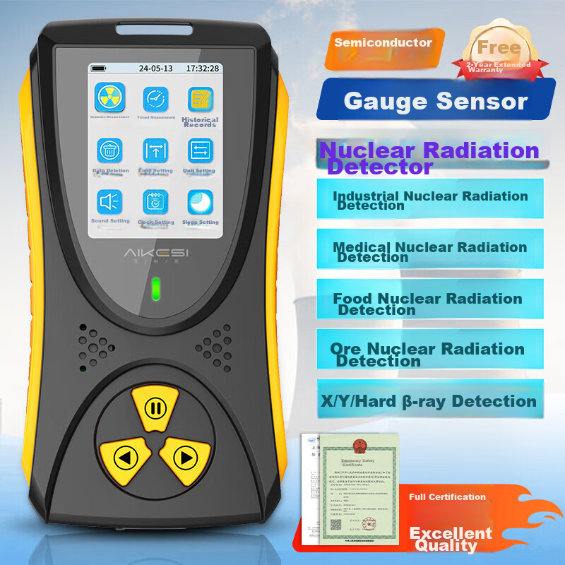 Aikesi Nuclear Radiation Detector, Personal Dosimeter Alarm, X-Ray Beta Gamma Radiation Ray CT Room Geiger Counter