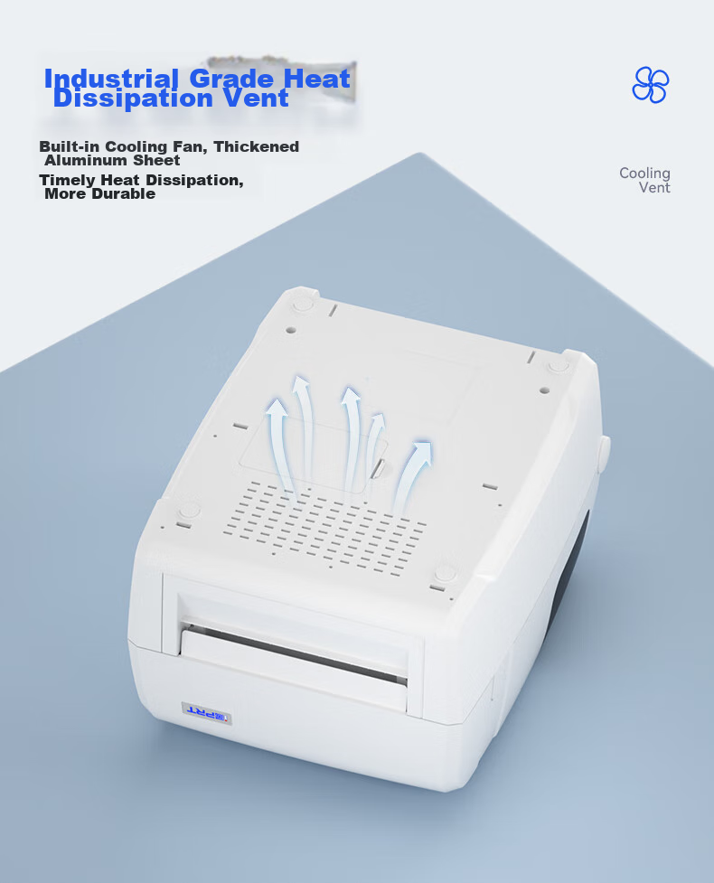 IDPRT Hanying IT4S Thermal Transfer Multifunctional Carbon Ribbon Label Barcode Express Delivery Shipping Label Printer, Coated Paper Water-Resistant Label Price Tag Adhesive Clothing Tag, Standard Definitio 10