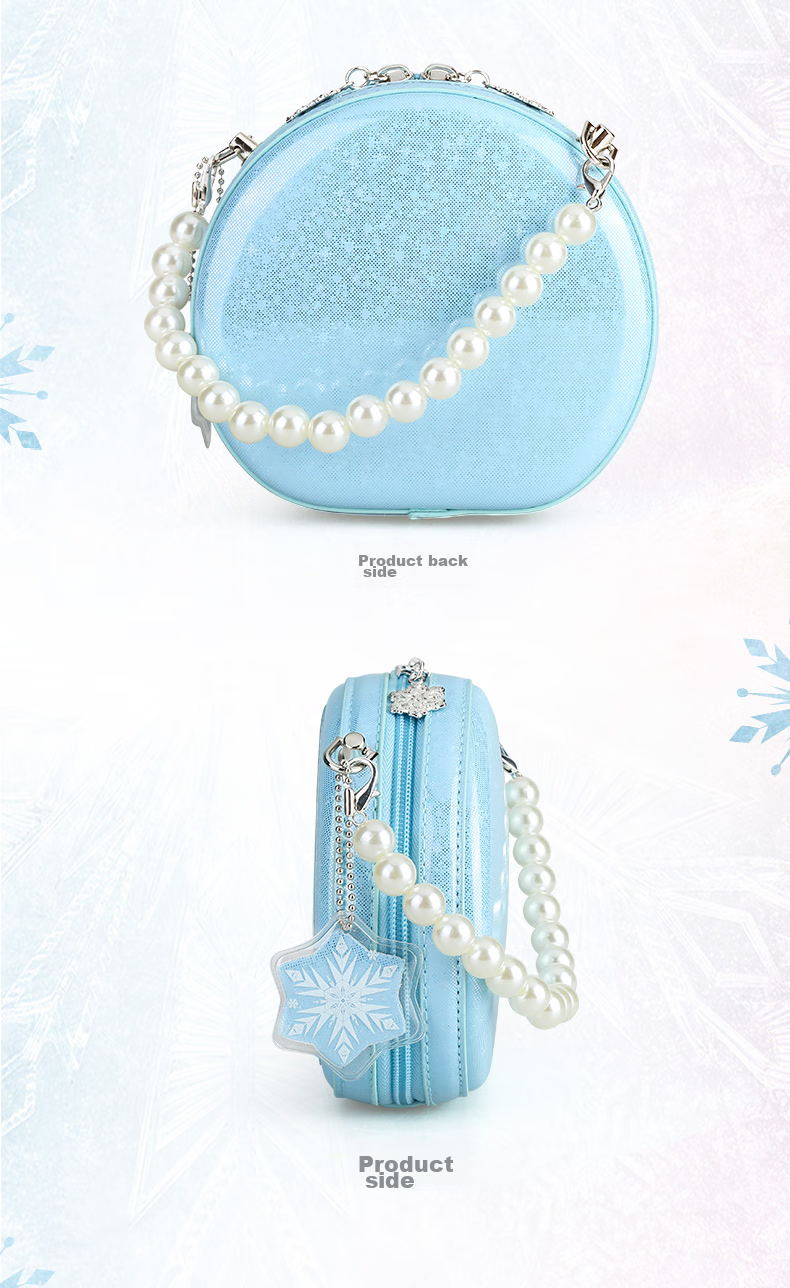 Disney Children's Handbag, Girls' Crossbody Shoulder Bag, Cute And Fashionable Frozen Elsa Princess Style, Sandbag Tote Bag, Blue, Children's Day And Birthday Gift 14