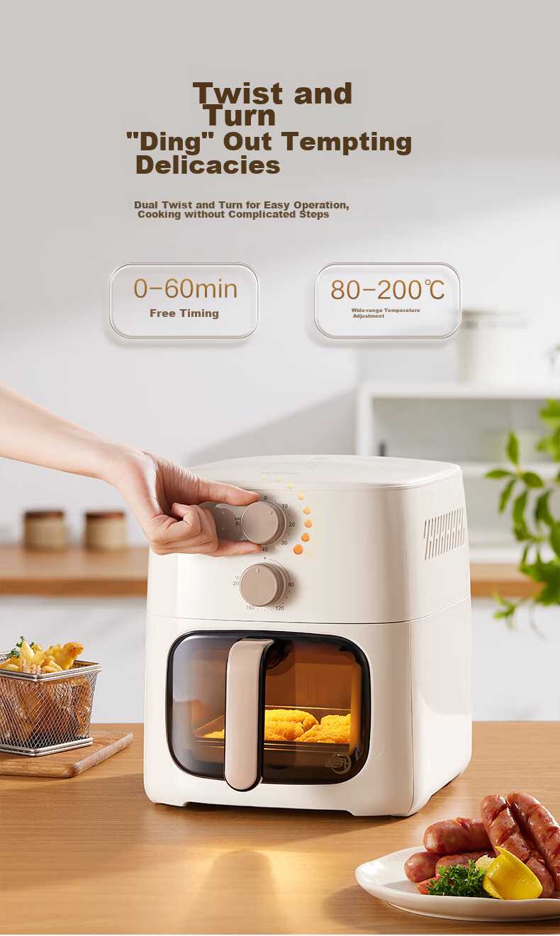 SUPOR Air Fryer, No Flipping Required, Fully Automatic Home Use, 6L Multi-Functional Air Fryer, Dual Knob Visible Air Fryer, Subsidized KJ60Y807 17
