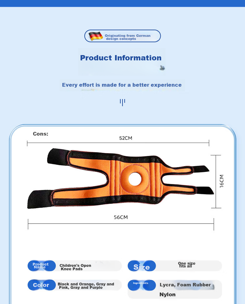 Bamaier [German Professional Children's Sports Knee Pads] Basketball Running Hiking Protective Joint Knee Meniscus Protectio 15