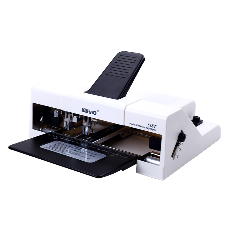 KW-Trio Double-Headed Stapler, Two-Row Two-Pin Stapler, Dual-Nail Administrative Standard Labor-Saving Stapling Machine, Can Bind A3 Documents with 50 Pages in The Middle